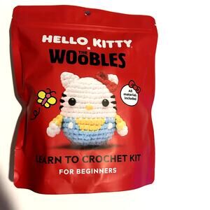 Hello Kitty x The Woobles Beginner Crochet Kit Limited Edition Sanrio NEW Hook